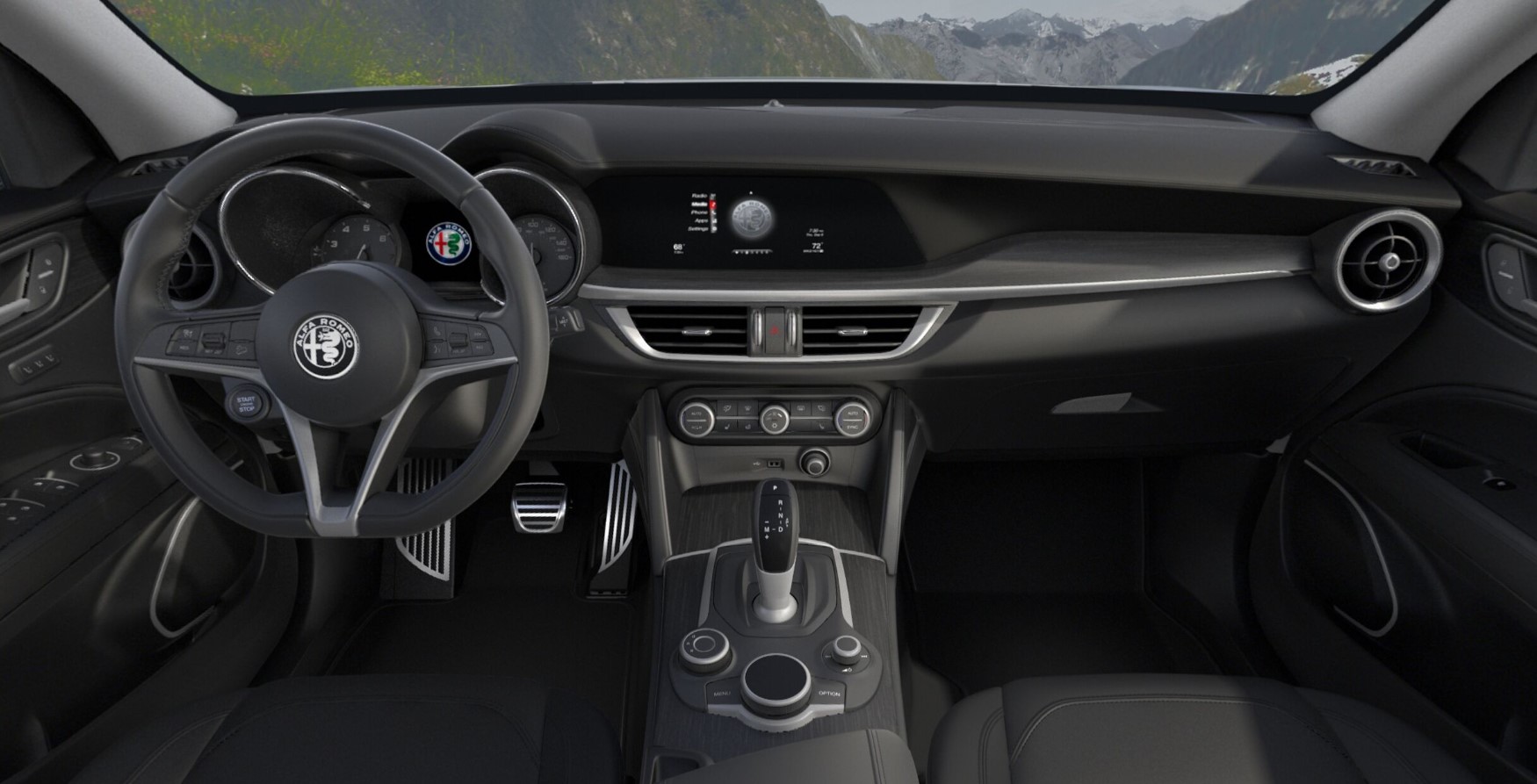 2018 Alfa Romeo Stelvio Ti Lusso Black Interior